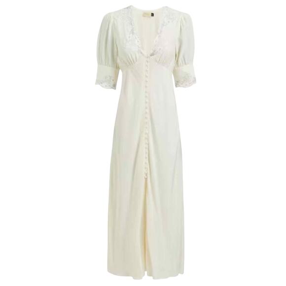 RIXO Bridal Simone Embroidered Maxi Dress Ivory Size XS - Picture 1 of 14